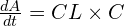 \frac{dA}{dt} = CL \times C