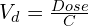 V_d = \frac{Dose}{C}